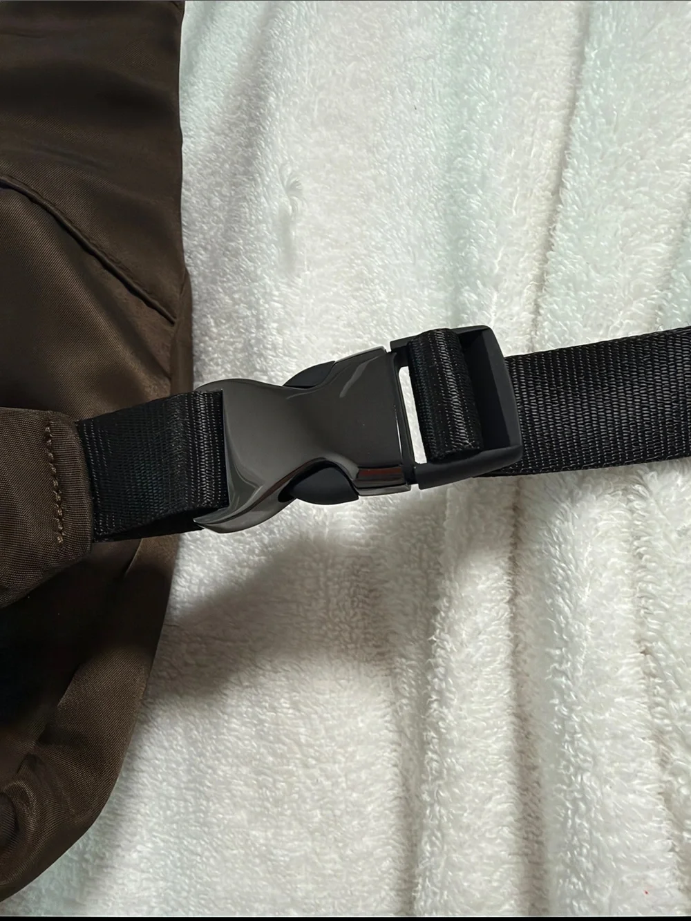 ALO Yoga Brown Waist Belt Bag with Double Zip Pockets